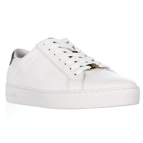 michael kors white and gold sneakers|Michael Kors white sneakers sale.